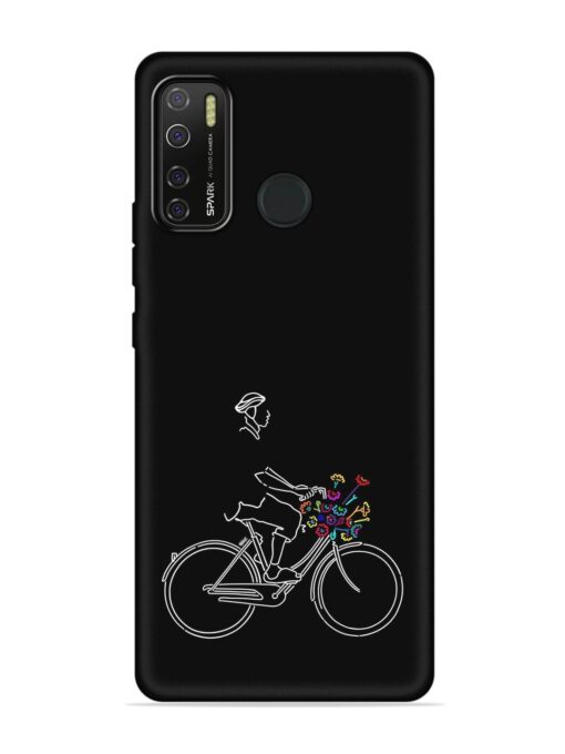 Minimalist Cycle Art Embossed Soft Silicone Case for Tecno Spark 5 Pro Zapvi