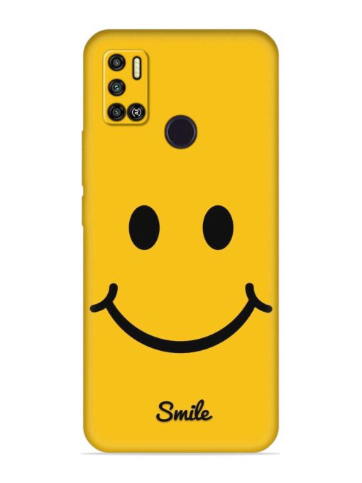 Yellow Smiley Embossed Soft Silicone Case for Tecno Spark 6 Air Zapvi