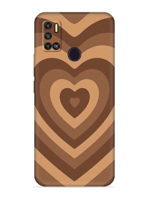 Brown Heart Embossed Soft Silicone Case for Tecno Spark 6 Air Zapvi