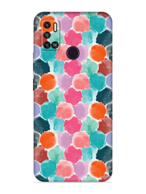 Colorful Seamless Pattern Embossed Soft Silicone Case for Tecno Spark 6 Air