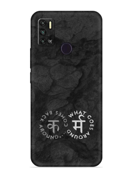 Karma Hindi Word Embossed Soft Silicone Case for Tecno Spark 6 Air