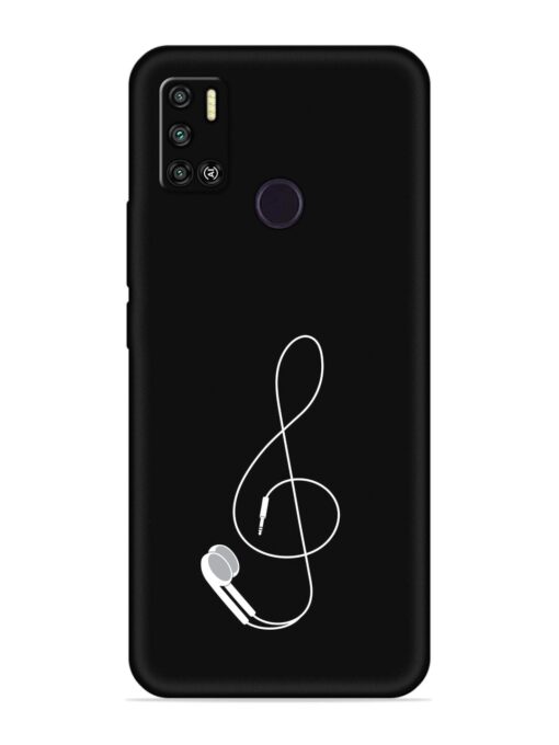 Music Earphone Vector Embossed Soft Silicone Case for Tecno Spark 6 Air