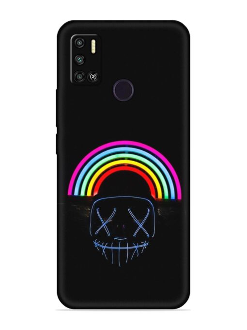 Mask Rainbow Embossed Soft Silicone Case for Tecno Spark 6 Air