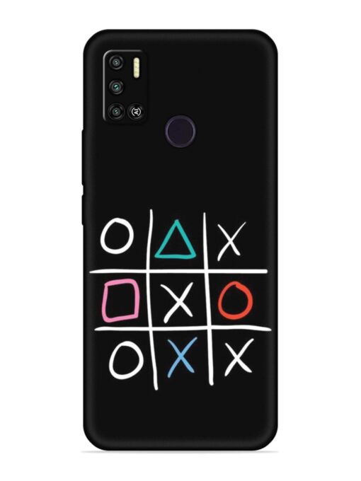 Super Neon Tic-Tac-Toe Embossed Soft Silicone Case for Tecno Spark 6 Air