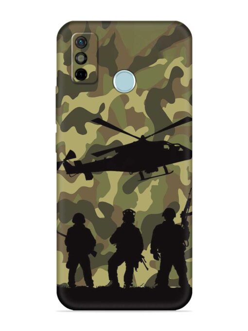 Army Heros Embossed Soft Silicone Case for Tecno Spark 6 Go Zapvi