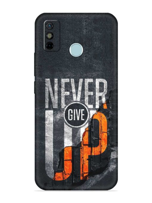 Never Give Up Embossed Soft Silicone Case for Tecno Spark 6 Go Zapvi