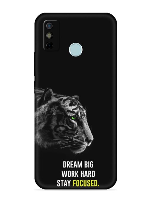 Dream Big Work Hard Embossed Soft Silicone Case for Tecno Spark 6 Go