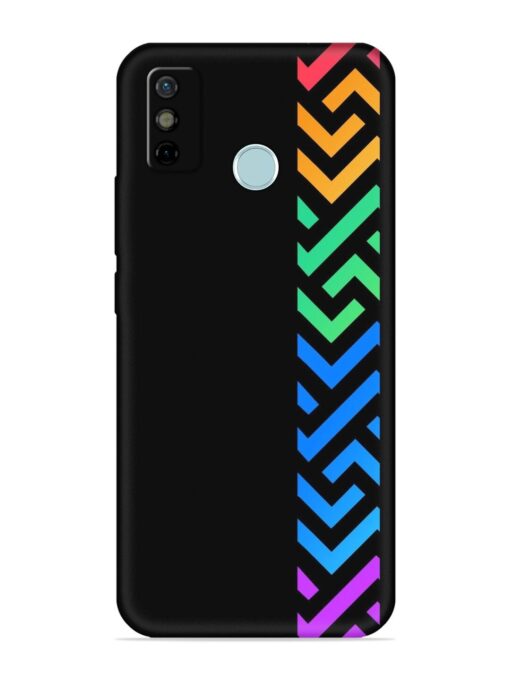 Colorshape Stripes Embossed Soft Silicone Case for Tecno Spark 6 Go