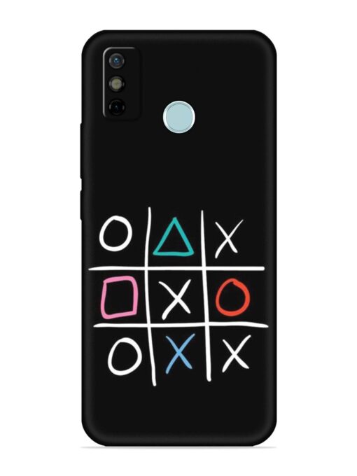 Super Neon Tic-Tac-Toe Embossed Soft Silicone Case for Tecno Spark 6 Go Zapvi