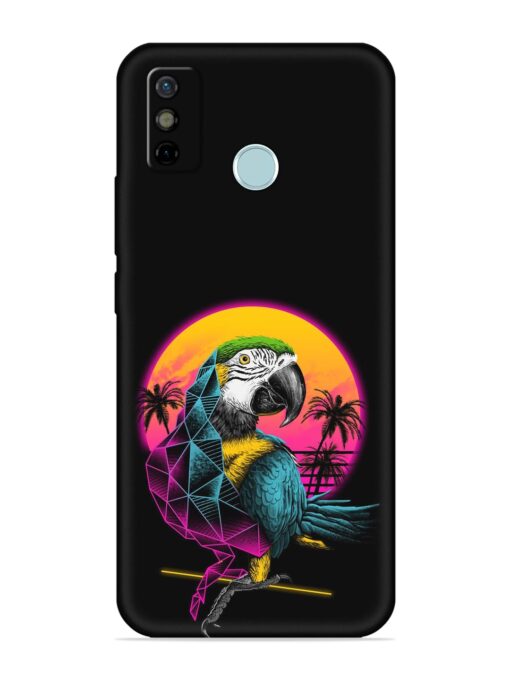 Rad Parrot Embossed Soft Silicone Case for Tecno Spark 6 Go