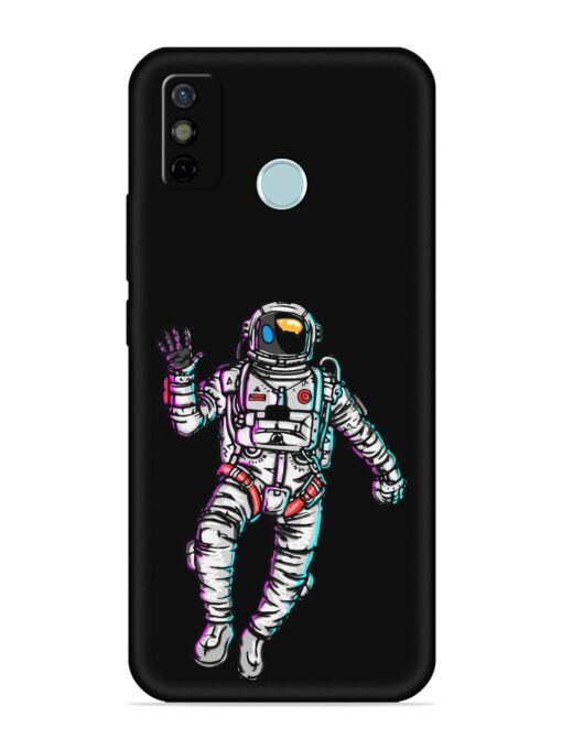 Spaceman Embossed Soft Silicone Case for Tecno Spark 6 Go