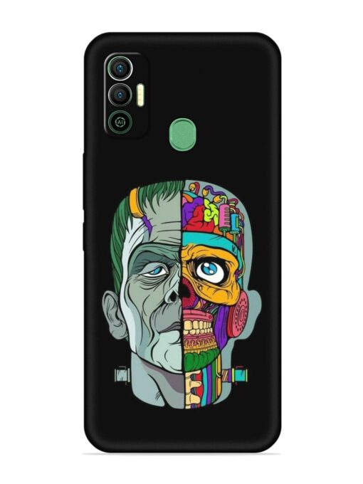 Men Vs Skull Embossed Soft Silicone Case for Tecno Spark 7 Zapvi