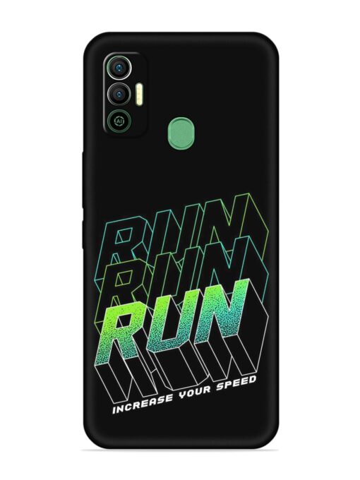 Run Embossed Soft Silicone Case for Tecno Spark 7