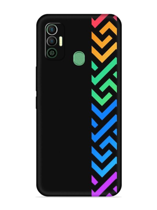 Colorshape Stripes Embossed Soft Silicone Case for Tecno Spark 7 Zapvi