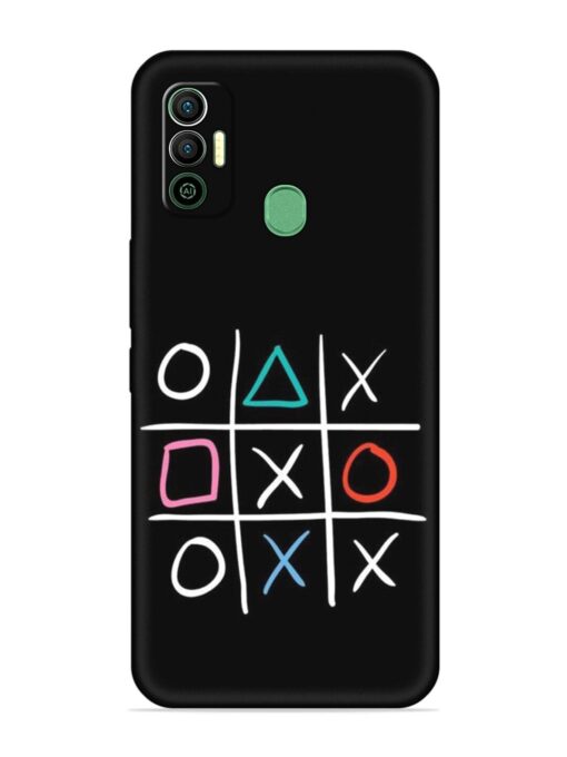 Super Neon Tic-Tac-Toe Embossed Soft Silicone Case for Tecno Spark 7 Zapvi