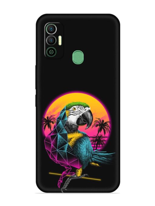 Rad Parrot Embossed Soft Silicone Case for Tecno Spark 7