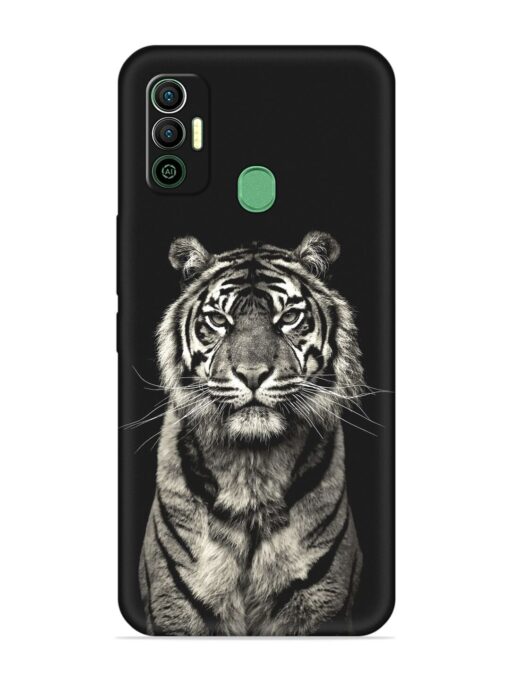 Tiger Art Embossed Soft Silicone Case for Tecno Spark 7