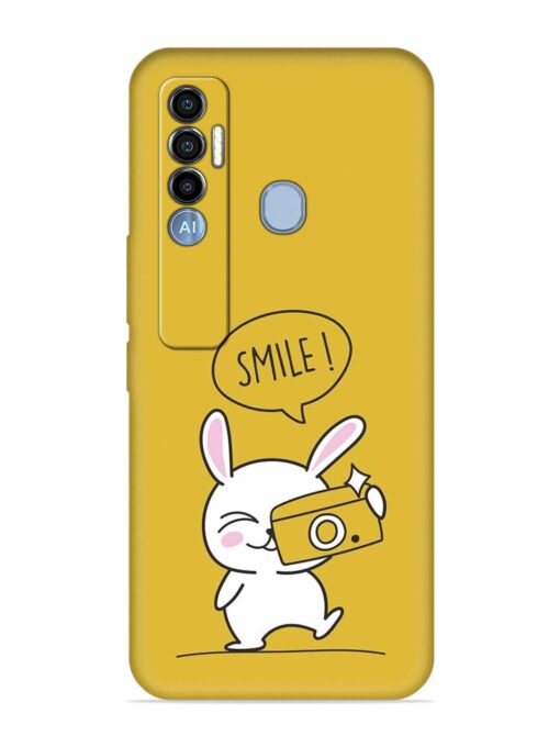 Hey Smile Please Embossed Soft Silicone Case for Tecno Spark 7 Pro Zapvi