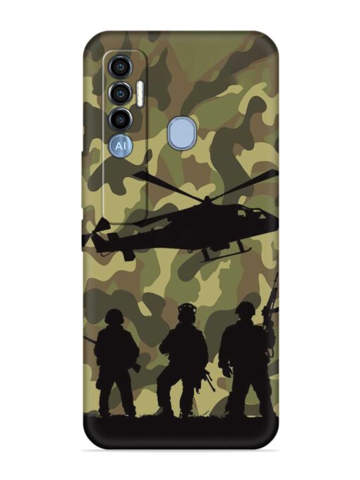 Army Heros Embossed Soft Silicone Case for Tecno Spark 7 Pro Zapvi