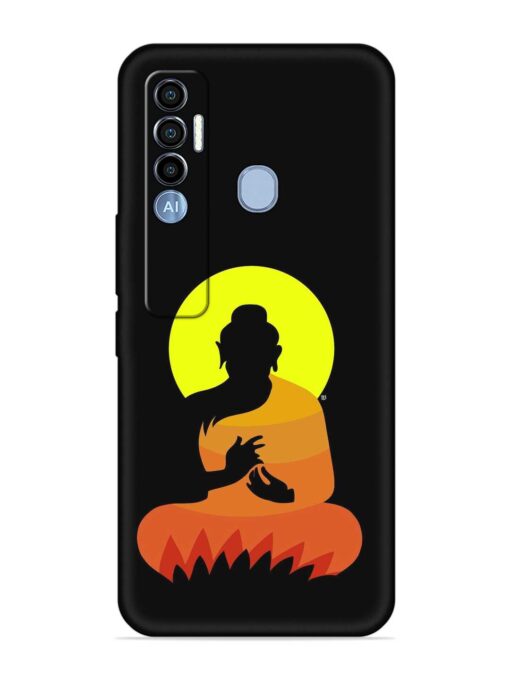 Buddha Art Black Embossed Soft Silicone Case for Tecno Spark 7 Pro Zapvi