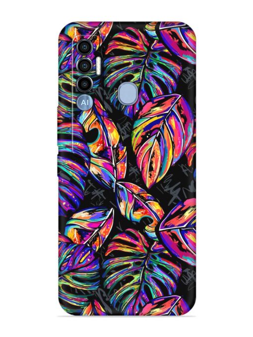 Tropical Seamless Vector Embossed Soft Silicone Case for Tecno Spark 7 Pro Zapvi