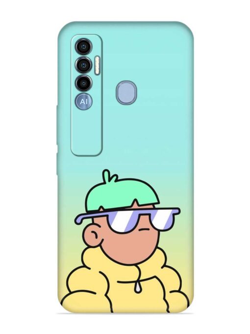 Doodles Cool Character Embossed Soft Silicone Case for Tecno Spark 7 Pro