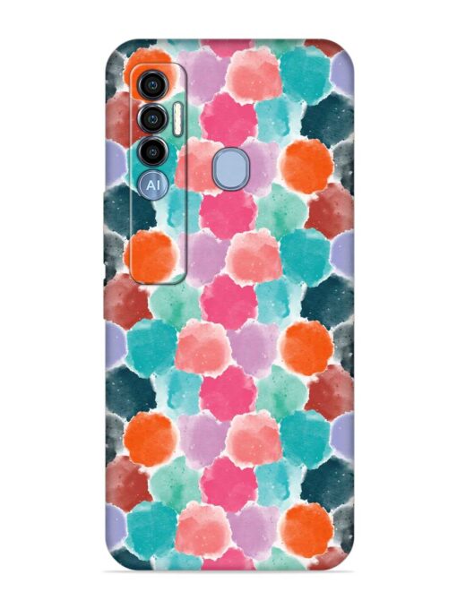 Colorful Seamless Pattern Embossed Soft Silicone Case for Tecno Spark 7 Pro Zapvi