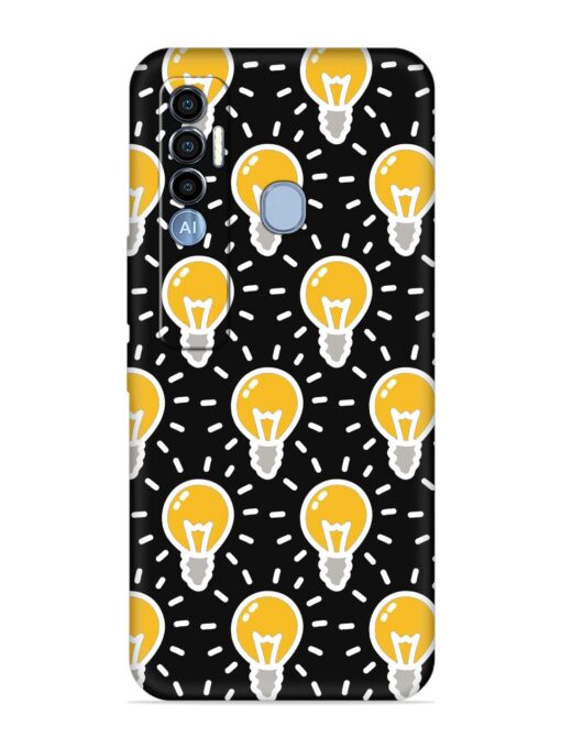 Light Bulb Seamless Embossed Soft Silicone Case for Tecno Spark 7 Pro