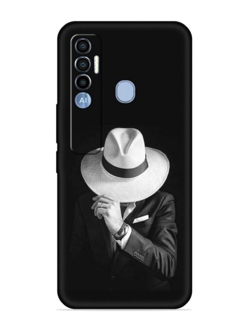 Men Under Hat Embossed Soft Silicone Case for Tecno Spark 7 Pro