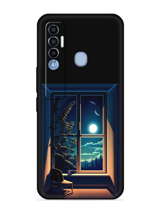 Night View At Window Embossed Soft Silicone Case for Tecno Spark 7 Pro Zapvi