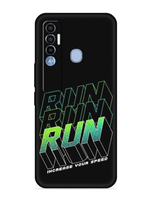 Run Embossed Soft Silicone Case for Tecno Spark 7 Pro