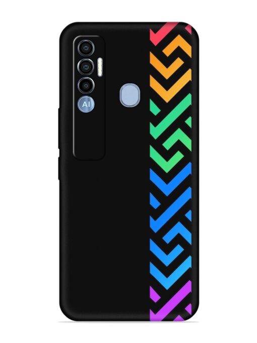 Colorshape Stripes Embossed Soft Silicone Case for Tecno Spark 7 Pro