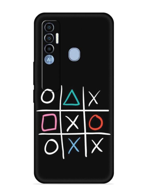 Super Neon Tic-Tac-Toe Embossed Soft Silicone Case for Tecno Spark 7 Pro Zapvi