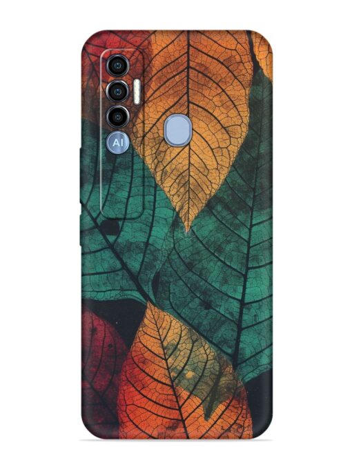 Leaves Artwork Embossed Soft Silicone Case for Tecno Spark 7 Pro