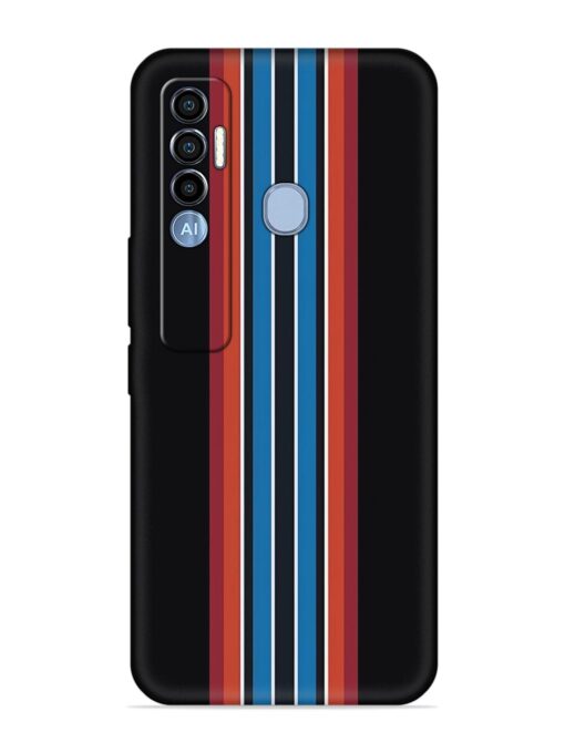 Vertical Strips Embossed Soft Silicone Case for Tecno Spark 7 Pro