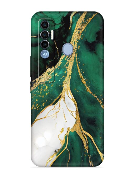 Blue Marble Art Embossed Soft Silicone Case for Tecno Spark 7 Pro