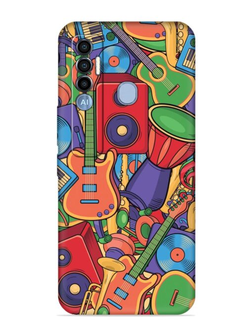 Colorful Music Art Embossed Soft Silicone Case for Tecno Spark 7 Pro Zapvi