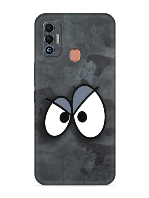 Big Eyes Night Mode Embossed Soft Silicone Case for Tecno Spark 7T