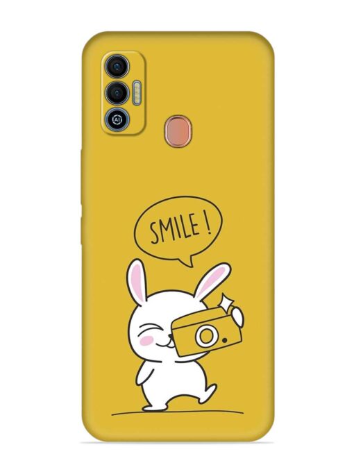 Hey Smile Please Embossed Soft Silicone Case for Tecno Spark 7T