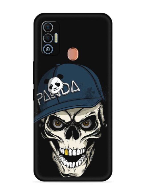 Panda Skull Embossed Soft Silicone Case for Tecno Spark 7T