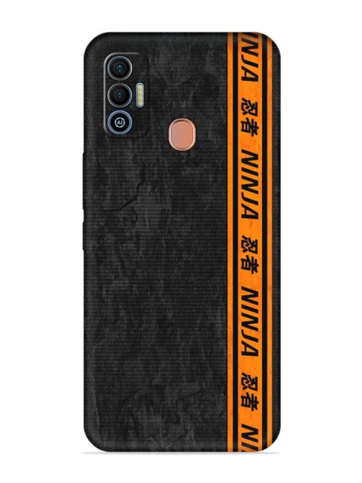 Ninja Srtips Embossed Soft Silicone Case for Tecno Spark 7T