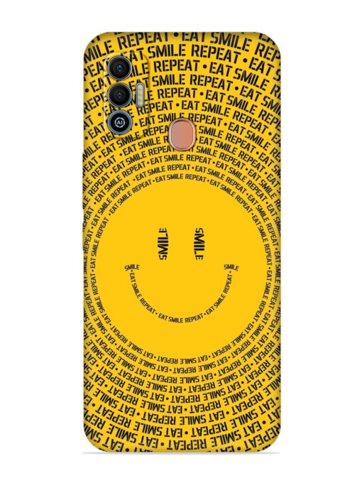 Smiley Embossed Soft Silicone Case for Tecno Spark 7T