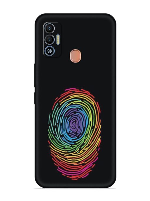 Fingerprint Of Thumb Art Embossed Soft Silicone Case for Tecno Spark 7T