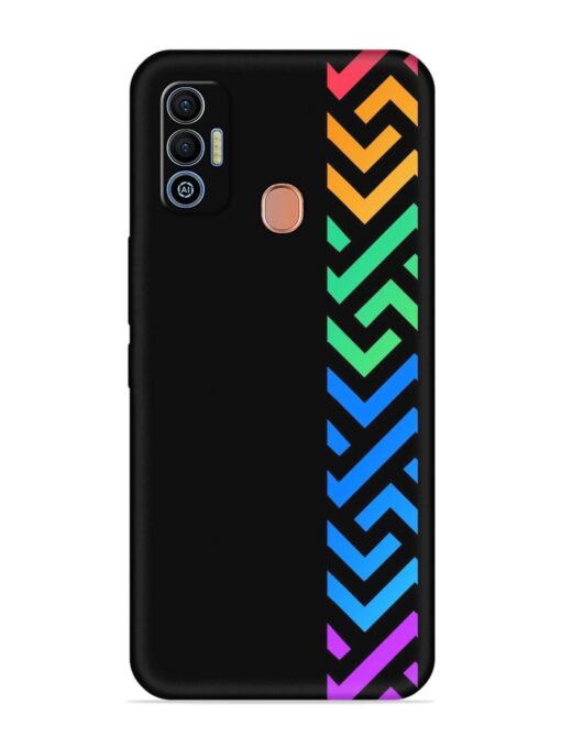 Colorshape Stripes Embossed Soft Silicone Case for Tecno Spark 7T