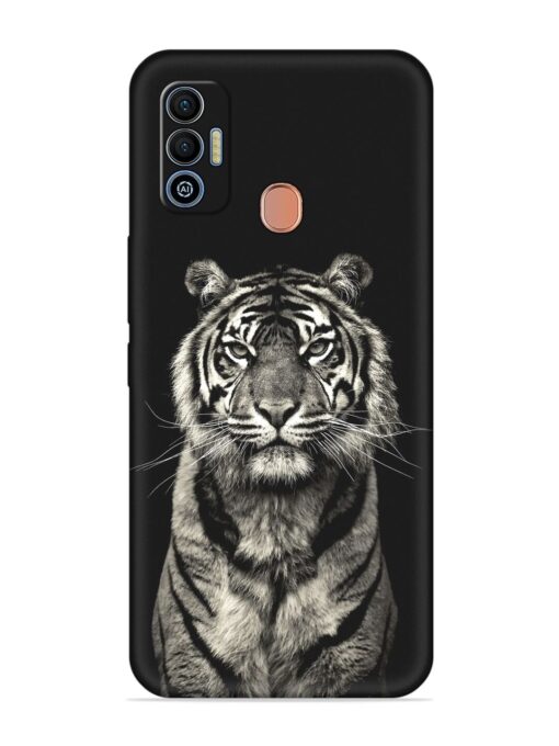 Tiger Art Embossed Soft Silicone Case for Tecno Spark 7T Zapvi