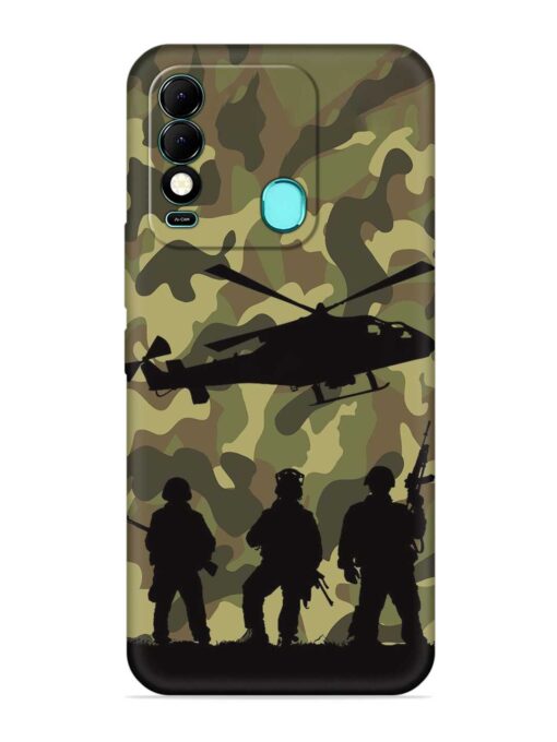 Army Heros Embossed Soft Silicone Case for Tecno Spark 8 Zapvi