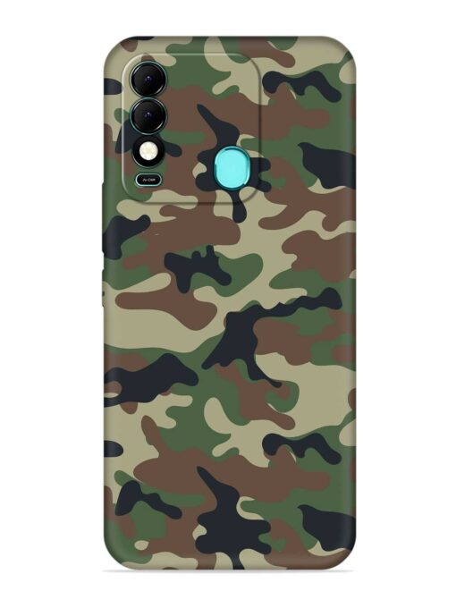 Army Military Camouflage Dark Green Embossed Soft Silicone Case for Tecno Spark 8 Zapvi