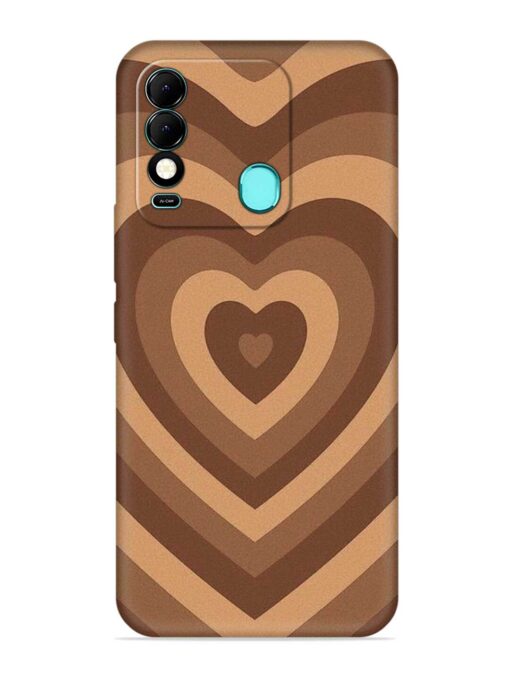 Brown Heart Embossed Soft Silicone Case for Tecno Spark 8 Zapvi