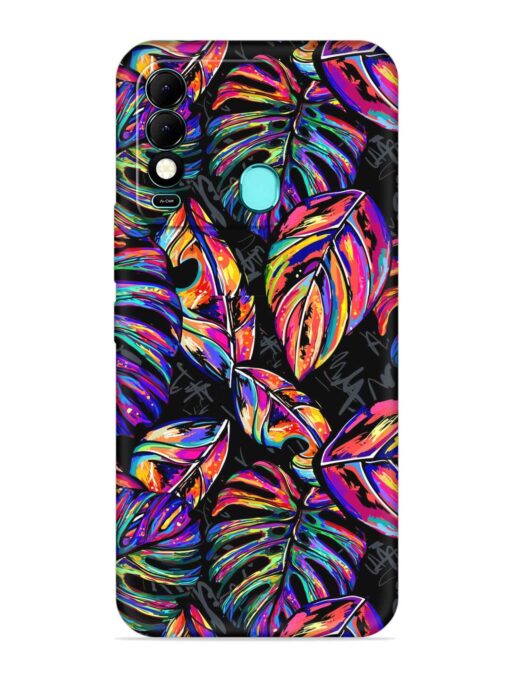 Tropical Seamless Vector Embossed Soft Silicone Case for Tecno Spark 8 Zapvi