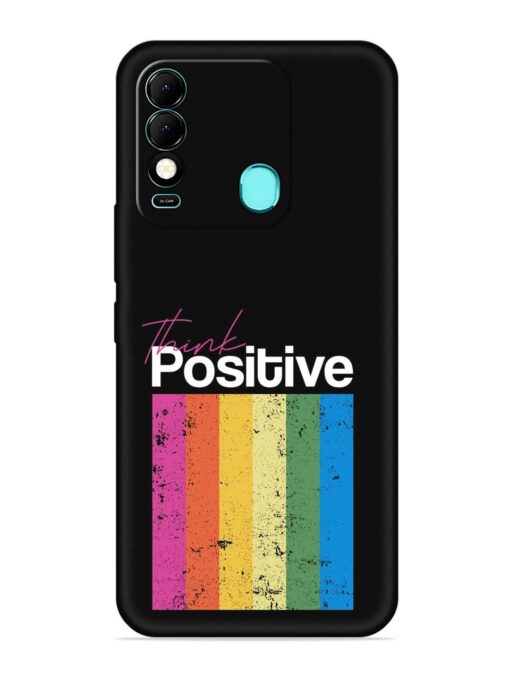 Think Positive Typography Embossed Soft Silicone Case for Tecno Spark 8 Zapvi